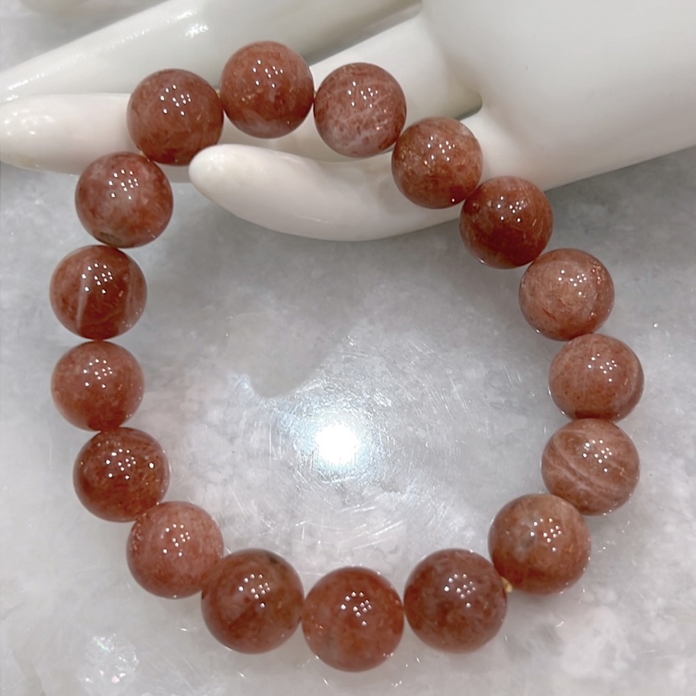 Peach Moonstone Stretch Bracelet